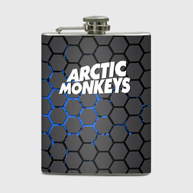 Фляга с принтом ARCTIC MONKEYS в Новосибирске, металлический корпус | емкость 0,22 л, размер 125 х 94 мм. Виниловая наклейка запечатывается полностью | Тематика изображения на принте: alex turner | arctic monkeys | rock | алекс тернер | арктик манкис | рок