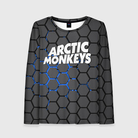 Женский лонгслив 3D с принтом ARCTIC MONKEYS в Новосибирске, 100% полиэстер | длинные рукава, круглый вырез горловины, полуприлегающий силуэт | alex turner | arctic monkeys | rock | алекс тернер | арктик манкис | рок