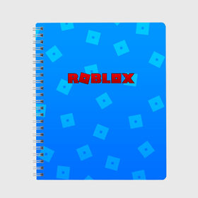 Тетрадь с принтом Roblox в Новосибирске, 100% бумага | 48 листов, плотность листов — 60 г/м2, плотность картонной обложки — 250 г/м2. Листы скреплены сбоку удобной пружинной спиралью. Уголки страниц и обложки скругленные. Цвет линий — светло-серый
 | blox | game | gamer | minecraft | roblox | roblox logo | игра | казуальная игра | конструктор | раблокс | роблок | роблоки | роблокс | роблокс лого | роблокс логотип