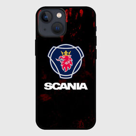Чехол для iPhone 13 mini с принтом Scania в Новосибирске,  |  | Тематика изображения на принте: scania | автобус | грузовик | дальнобой | дальнобойщик | лев | скания | фура | шведское авто