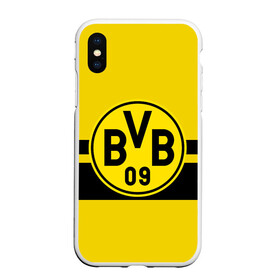 Чехол для iPhone XS Max матовый с принтом BORUSSIA DORTMUND в Новосибирске, Силикон | Область печати: задняя сторона чехла, без боковых панелей | borussia | bundesliga | football | germani | sport | бундеслига | германия | желтый | логотип | спорт | футбол