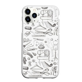 Чехол для iPhone 11 Pro матовый с принтом для швеи в Новосибирске, Силикон |  | Тематика изображения на принте: handmade | иголка | инструменты для шитья | хэндмэйд | швея | шить