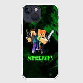 Чехол для iPhone 13 mini с принтом Minecraft   Майнкрфт в Новосибирске,  |  | craft | creeper | dungeon | dungeons | earth | game | logo | mine | minecraft | mobile | online | дунгеонс | земля | зомби | игра | крипер | лого | майкрафт | майнкрафт | мобайл | онлайн | подземелье | подземелья