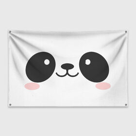 Флаг-баннер с принтом Panda в Новосибирске, 100% полиэстер | размер 67 х 109 см, плотность ткани — 95 г/м2; по краям флага есть четыре люверса для крепления | 2d | panda | маска для сна | милые животные | панда | панды