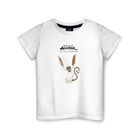 Детская футболка хлопок с принтом Момо 2/Аватар Легенда об Аанге в Новосибирске, 100% хлопок | круглый вырез горловины, полуприлегающий силуэт, длина до линии бедер | аанг | аанге | аватар | аппа | катара | легенда | момо | об