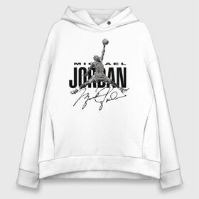 Женское худи Oversize хлопок с принтом MICHAEL JORDAN в Новосибирске, френч-терри — 70% хлопок, 30% полиэстер. Мягкий теплый начес внутри —100% хлопок | боковые карманы, эластичные манжеты и нижняя кромка, капюшон на магнитной кнопке | jordan | michael | michael jordan | nba | баскетбол | баскетболист | джордан | защитник | майкл | майкл джордан | нба