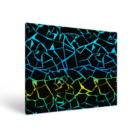 Холст прямоугольный с принтом НЕОНОВЫЙ ГРАДИЕНТ в Новосибирске, 100% ПВХ |  | Тематика изображения на принте: геометрия | градиент | лед | молнии | неон | пестрый | полосы | разлом | синий | спортивный | стекло | текстура