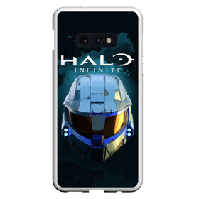 Чехол для Samsung S10E с принтом Halo Infinite в Новосибирске, Силикон | Область печати: задняя сторона чехла, без боковых панелей | fp | halo | halo infinite | master chief | microsoft | skull | игра | мастер чиф | сияние | спартанец 117 | череп | шутер