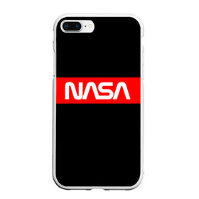 Чехол для iPhone 7Plus/8 Plus матовый с принтом NASA в Новосибирске, Силикон | Область печати: задняя сторона чехла, без боковых панелей | logo | logo nasa | nasa | space | америка | арт | космос | лого | лого наса | логотип | логотип наса | наса | спэйс
