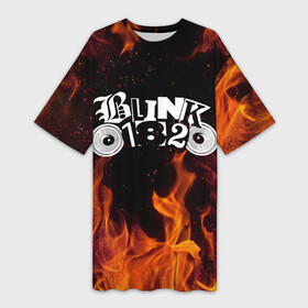 Платье-футболка 3D с принтом Blink 182 в Новосибирске,  |  | blink | california | pop | punk | rock | блинк | группа | калифорния | панк | рок