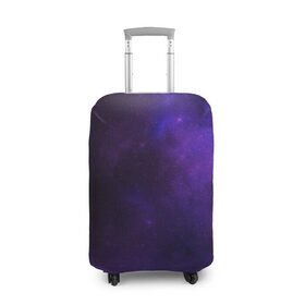Чехол для чемодана 3D с принтом Фиолетовая звезда в Новосибирске, 86% полиэфир, 14% спандекс | двустороннее нанесение принта, прорези для ручек и колес | арт | звезда | звёзды | карлик | космос | облако | синий | сияние | темный | фиолетовый | черный | яркая | яркие цвета