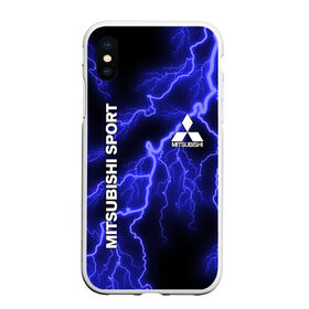 Чехол для iPhone XS Max матовый с принтом MITSUBISHI в Новосибирске, Силикон | Область печати: задняя сторона чехла, без боковых панелей | mitsubishi | авто | автомобиль | лого | логотип | митсубиси | митсубиши | молния | текстура