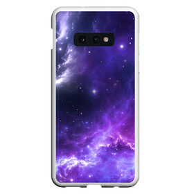 Чехол для Samsung S10E с принтом Космическое небо в Новосибирске, Силикон | Область печати: задняя сторона чехла, без боковых панелей | Тематика изображения на принте: арт | белый | бирюзовый | звёзды | космос | облако | розовый | синий | сияние | тёмный | туманность | фиолетовый | яркие цвета