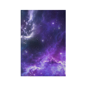 Обложка для паспорта матовая кожа с принтом Космическое небо в Новосибирске, натуральная матовая кожа | размер 19,3 х 13,7 см; прозрачные пластиковые крепления | Тематика изображения на принте: арт | белый | бирюзовый | звёзды | космос | облако | розовый | синий | сияние | тёмный | туманность | фиолетовый | яркие цвета