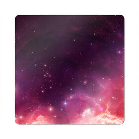 Магнит виниловый Квадрат с принтом Космическая вспышка в Новосибирске, полимерный материал с магнитным слоем | размер 9*9 см, закругленные углы | арт | желтый | звёзды | космос | красный | облако | розовый | сияние | фиолетовый | яркие цвета