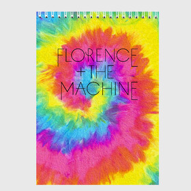 Скетчбук с принтом FLORENCE AND THE MACHINE в Новосибирске, 100% бумага
 | 48 листов, плотность листов — 100 г/м2, плотность картонной обложки — 250 г/м2. Листы скреплены сверху удобной пружинной спиралью | florence | florence + the machine | florence and the machine | rock | welch | рок | флоренс