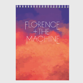 Скетчбук с принтом FLORENCE AND THE MACHINE в Новосибирске, 100% бумага
 | 48 листов, плотность листов — 100 г/м2, плотность картонной обложки — 250 г/м2. Листы скреплены сверху удобной пружинной спиралью | florence | florence + the machine | florence and the machine | rock | welch | рок | флоренс