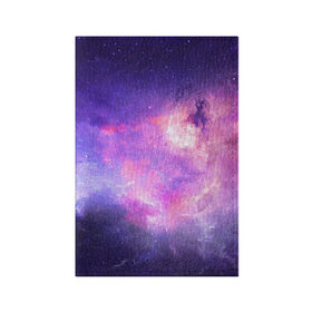 Обложка для паспорта матовая кожа с принтом Космические дали в Новосибирске, натуральная матовая кожа | размер 19,3 х 13,7 см; прозрачные пластиковые крепления | Тематика изображения на принте: арт | звёзды | космос | красный | облако | розовый | синий | сияние | темный | туманность | фиолетовый | чёрный | яркие цвета
