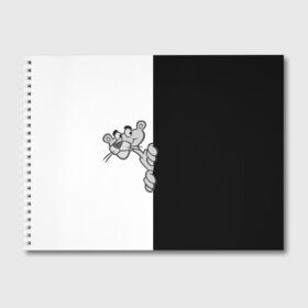 Альбом для рисования с принтом Пантера в Новосибирске, 100% бумага
 | матовая бумага, плотность 200 мг. | Тематика изображения на принте: мультик | мультфильм | пантера | персонаж | розовая пантера
