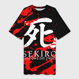 Платье-футболка 3D с принтом Sekiro: Shadows Die Twice 4 в Новосибирске,  |  | sekiro | shadows | логотип | секиро | япония