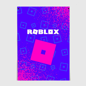 Постер с принтом ROBLOX / РОБЛОКС в Новосибирске, 100% бумага
 | бумага, плотность 150 мг. Матовая, но за счет высокого коэффициента гладкости имеет небольшой блеск и дает на свету блики, но в отличии от глянцевой бумаги не покрыта лаком | blocks | blox | game | games | logo | minecraft | mobile | online | roblocks | roblox | robux | studio | блоки | игра | игры | квадрат | квадратик | кщидщч | лого | логотип | майнкрафт | онлайн | роблокс | робукс | символ | символы | студия