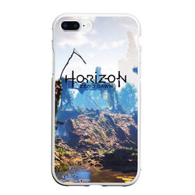 Чехол для iPhone 7Plus/8 Plus матовый с принтом Horizon Zero Dawn в Новосибирске, Силикон | Область печати: задняя сторона чехла, без боковых панелей | aloy | antasy girl | art | artwork | digital art | fantasy | horizon | horizon: zero dawn | landscape | tallneck | warrior fantasy | weapon | zero dawn