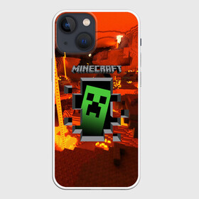 Чехол для iPhone 13 mini с принтом MINECRAFT в Новосибирске,  |  | craft | creeper | dungeon | dungeons | earth | game | logo | mine | minecraft | minecraft dungeons | mobile | online | дунгеонс | земля | зомби | игра | крипер | лого | майкрафт | майнкрафт | онлайн | подземелье