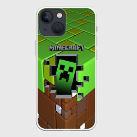 Чехол для iPhone 13 mini с принтом MINECRAFT в Новосибирске,  |  | craft | creeper | dungeon | dungeons | earth | game | logo | mine | minecraft | minecraft dungeons | mobile | online | дунгеонс | земля | зомби | игра | крипер | лого | майкрафт | майнкрафт | онлайн | подземелье