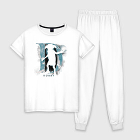 Женская пижама хлопок с принтом Dobby в Новосибирске, 100% хлопок | брюки и футболка прямого кроя, без карманов, на брюках мягкая резинка на поясе и по низу штанин | dobby | harry potter | vdosadir | гарри поттер | джоан роулинг | добби