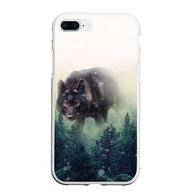 Чехол для iPhone 7Plus/8 Plus матовый с принтом Волк в Новосибирске, Силикон | Область печати: задняя сторона чехла, без боковых панелей | альфа | амега | волк | волчонок | дым | зверь | зелёная | зима | красивая | лайка | лес | лесс | омега | пёс | подарок | прикольная | сибирь | сказка | собака | сосны | тайга | фильм | хаски | щенок