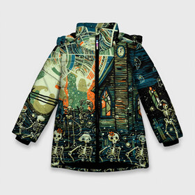 Зимняя куртка для девочек 3D с принтом СОВРЕМЕННЫЙ МИР в Новосибирске, ткань верха — 100% полиэстер; подклад — 100% полиэстер, утеплитель — 100% полиэстер. | длина ниже бедра, удлиненная спинка, воротник стойка и отстегивающийся капюшон. Есть боковые карманы с листочкой на кнопках, утяжки по низу изделия и внутренний карман на молнии. 

Предусмотрены светоотражающий принт на спинке, радужный светоотражающий элемент на пуллере молнии и на резинке для утяжки. | star | stars | texture | вечер | вечерние иллюстрации | звезда | звезды | ночной пейзаж | ночные | ночь | природа | прогулки | текстуры