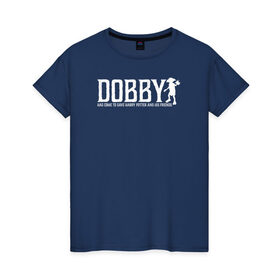 Женская футболка хлопок с принтом Dobby Has Come to Save Harry в Новосибирске, 100% хлопок | прямой крой, круглый вырез горловины, длина до линии бедер, слегка спущенное плечо | dobby | harry potter | vdosadir | гарри поттер | джоан роулинг | добби