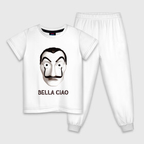 Детская пижама хлопок с принтом BELLA CIAO в Новосибирске, 100% хлопок |  брюки и футболка прямого кроя, без карманов, на брюках мягкая резинка на поясе и по низу штанин
 | bella ciao | бумажный дома | деньги | сериал