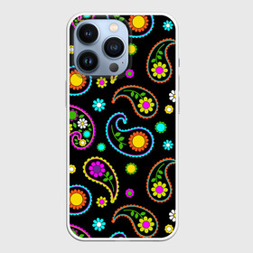 Чехол для iPhone 13 Pro с принтом ЦВЕТЫ в Новосибирске,  |  | flower | neon | лепестки | неон | пестрый | природа | ромашки | цветы | яркие