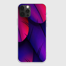 Чехол для iPhone 12 Pro Max с принтом Tropics в Новосибирске, Силикон |  | purple | абстрактный | абстракция | геометрический рисунок | геометрия | индиго | корея | кружево | листья | лого | неон | неоновая | неоновое | неоновые листья | неоновый | пальмы | рисунок | текстура