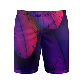 Мужские шорты спортивные с принтом Tropics в Новосибирске,  |  | purple | абстрактный | абстракция | геометрический рисунок | геометрия | индиго | корея | кружево | листья | лого | неон | неоновая | неоновое | неоновые листья | неоновый | пальмы | рисунок | текстура