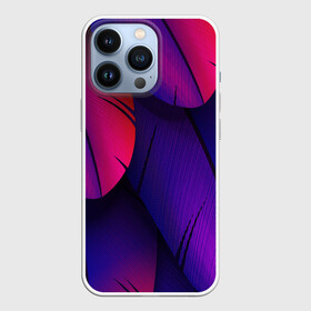 Чехол для iPhone 13 Pro с принтом Tropics в Новосибирске,  |  | purple | абстрактный | абстракция | геометрический рисунок | геометрия | индиго | корея | кружево | листья | лого | неон | неоновая | неоновое | неоновые листья | неоновый | пальмы | рисунок | текстура