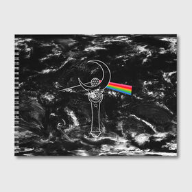 Альбом для рисования с принтом Dark Side of the Moon Stick в Новосибирске, 100% бумага
 | матовая бумага, плотность 200 мг. | anime | japan | manga | pink floyd | sailor moon | аниме | девочка | девушка | луна | лунная призма | манга | сейлор мун | сэйлор мун | япония