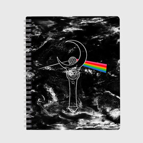 Тетрадь с принтом Dark Side of the Moon Stick в Новосибирске, 100% бумага | 48 листов, плотность листов — 60 г/м2, плотность картонной обложки — 250 г/м2. Листы скреплены сбоку удобной пружинной спиралью. Уголки страниц и обложки скругленные. Цвет линий — светло-серый
 | anime | japan | manga | pink floyd | sailor moon | аниме | девочка | девушка | луна | лунная призма | манга | сейлор мун | сэйлор мун | япония