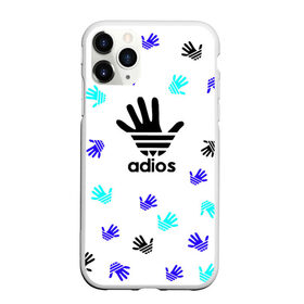 Чехол для iPhone 11 Pro матовый с принтом Adios в Новосибирске, Силикон |  | Тематика изображения на принте: adidas | adios | адидас | антибренд | бренд | гуси | гуччи | мем | отпечаток | потерялся | прикол | рука | след