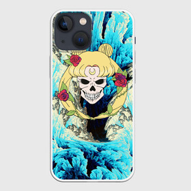 Чехол для iPhone 13 mini с принтом SAILOR MOON в Новосибирске,  |  | anime | japan | manga | sailor moon | аниме | девочка | девушка | луна | лунная призма | манга | розы | сейлор мун | сэйлор мун | япония