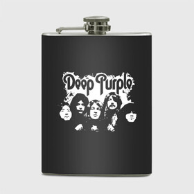 Фляга с принтом Deep Purple в Новосибирске, металлический корпус | емкость 0,22 л, размер 125 х 94 мм. Виниловая наклейка запечатывается полностью | Тематика изображения на принте: album | deep | hard | metal | purple | rock | альбом | британия | группа | метал | рок | хард | хеви