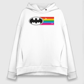 Женское худи Oversize хлопок с принтом Batman Rainbow Logo в Новосибирске, френч-терри — 70% хлопок, 30% полиэстер. Мягкий теплый начес внутри —100% хлопок | боковые карманы, эластичные манжеты и нижняя кромка, капюшон на магнитной кнопке | batman | dc pride | justice league | pride | vdosadir | бэтмен | лига справедливости | прайд | радуга
