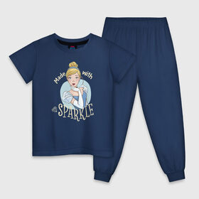 Детская пижама хлопок с принтом Золушка в Новосибирске, 100% хлопок |  брюки и футболка прямого кроя, без карманов, на брюках мягкая резинка на поясе и по низу штанин
 | cinderella | disney princess | vdkimel | золушка
