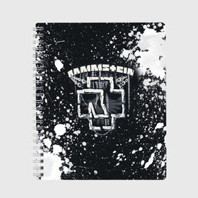 Тетрадь с принтом RAMMSTEIN в Новосибирске, 100% бумага | 48 листов, плотность листов — 60 г/м2, плотность картонной обложки — 250 г/м2. Листы скреплены сбоку удобной пружинной спиралью. Уголки страниц и обложки скругленные. Цвет линий — светло-серый
 | amerika | art | germany | logo | rammstein | rock | till lindemann | арт | германия | группа | логотип | музыка | немецкая группа | немцы | песня | раммштайн | рамштайн | рок