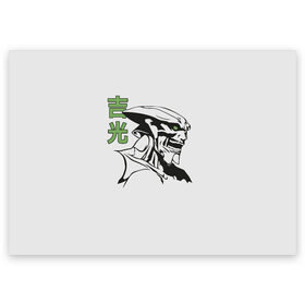 Поздравительная открытка с принтом Yoshimitsu Tekken в Новосибирске, 100% бумага | плотность бумаги 280 г/м2, матовая, на обратной стороне линовка и место для марки
 | Тематика изображения на принте: game | jin | king | playstation | samurai | teken | tekken | yoshimitsu | боец | джин | ёсимицу | ёшимитсу | ёшимицу | железный | игра | иерглифы | йошимитсу | йошимицу | кинг | кулак | олдскул | плэйстэйшн | самурай | текен | теккен
