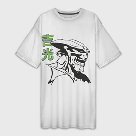 Платье-футболка 3D с принтом Yoshimitsu Tekken в Новосибирске,  |  | game | jin | king | playstation | samurai | teken | tekken | yoshimitsu | боец | джин | ёсимицу | ёшимитсу | ёшимицу | железный | игра | иерглифы | йошимитсу | йошимицу | кинг | кулак | олдскул | плэйстэйшн | самурай | текен | теккен