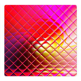 Магнитный плакат 3Х3 с принтом Зеркальная сетка в Новосибирске, Полимерный материал с магнитным слоем | 9 деталей размером 9*9 см | Тематика изображения на принте: зеркало | искажение | красный | оранжевый | розовый | сетка | стекло | фиолетовый