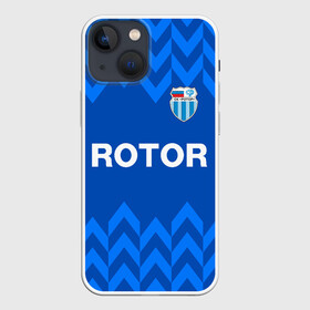 Чехол для iPhone 13 mini с принтом РОТОР Волгоград в Новосибирске,  |  | fc | football club | rotor | rotor volgograd | sport | vlg | volgograd | волгоград | ротор | ротор волгоград | униформа | фирменые цвета | фк | форма | футбольная | футбольная форма ротор