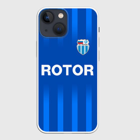 Чехол для iPhone 13 mini с принтом РОТОР Волгоград в Новосибирске,  |  | fc | football club | rotor | rotor volgograd | sport | vlg | volgograd | волгоград | ротор | ротор волгоград | униформа | фирменые цвета | фк | форма | футбольная | футбольная форма ротор